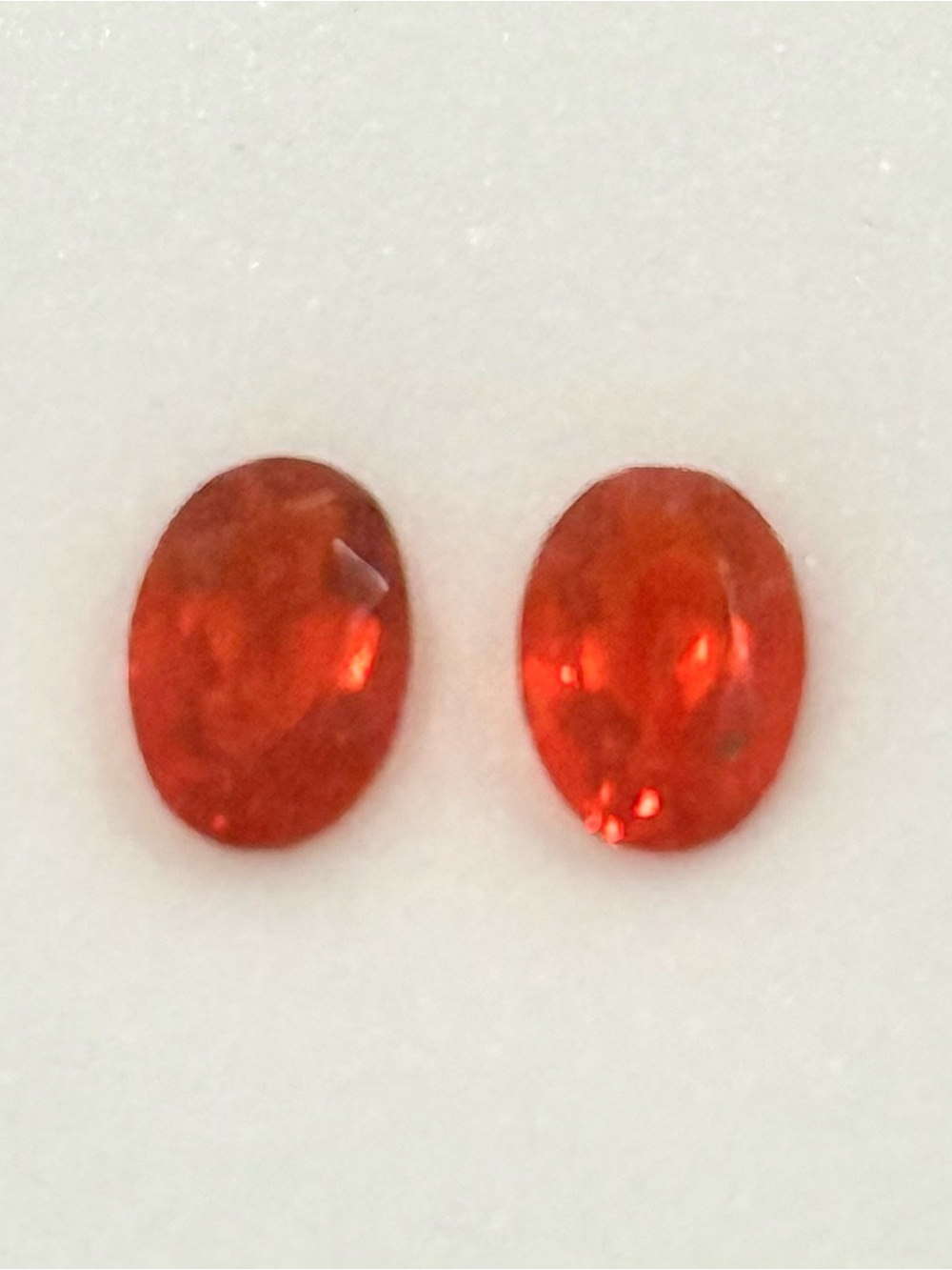 Pair Mexican Fire Opals 0.53 cts Total – 6x4mm Oval Natural Opals